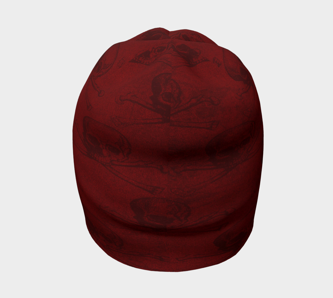 Red Vampire Skull Beanie Hat preview #4