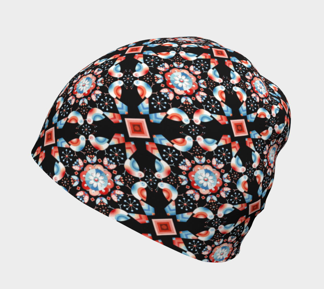 Aperçu de Folkloric Lovebirds Beanie 2 #2