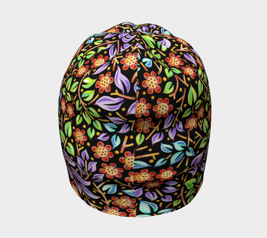 Aperçu de Filigree Floral Beanie smaller print #4