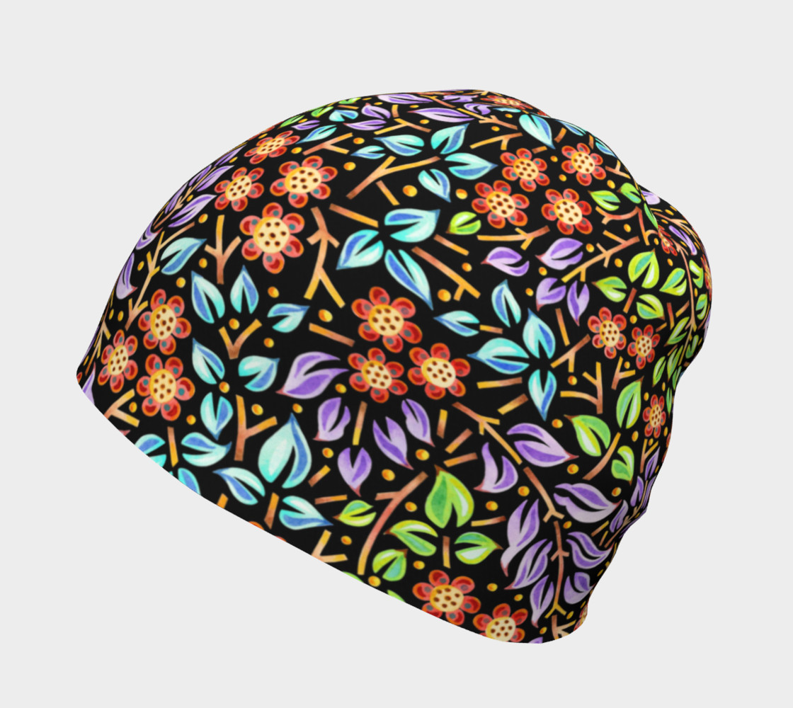 Aperçu de Filigree Floral Beanie smaller print #2