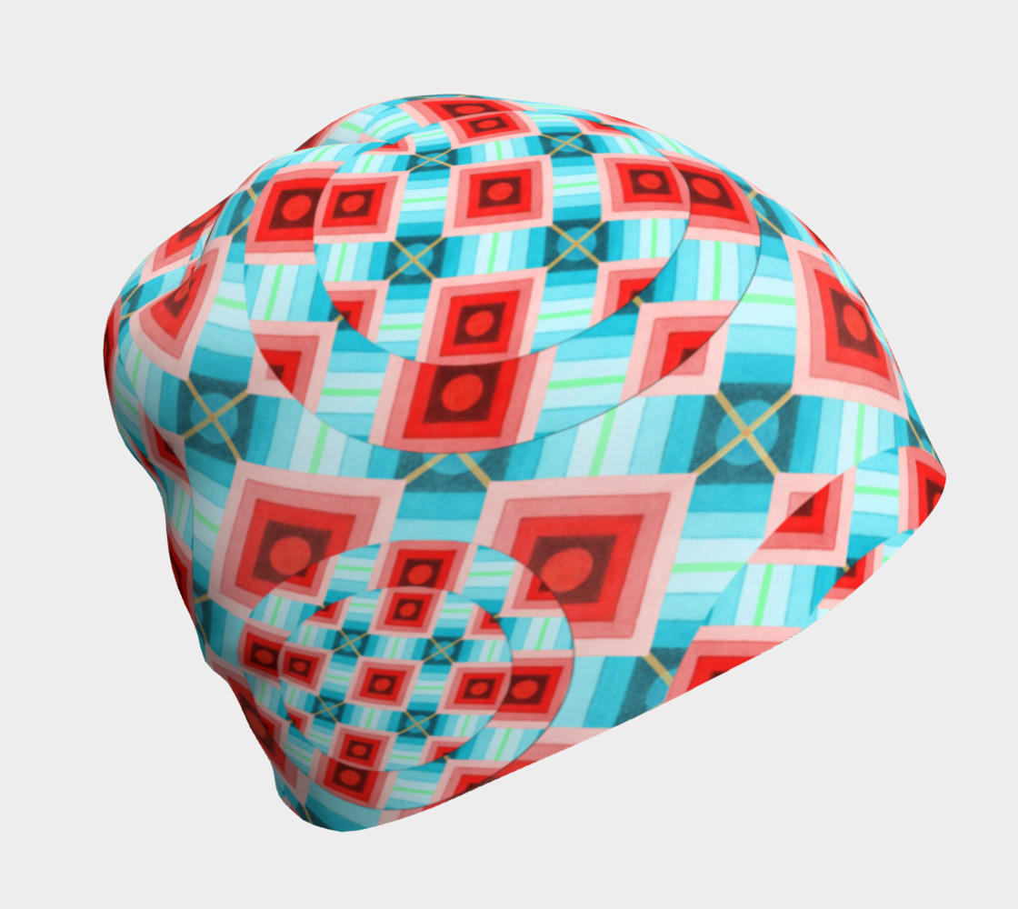 Aperçu de Groovy Argyle Beanie small print #1