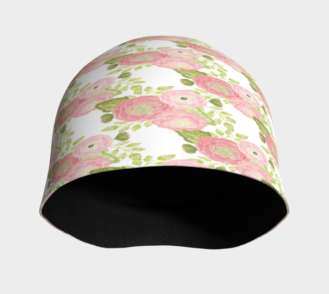 Pink Flowers Beanie preview #3