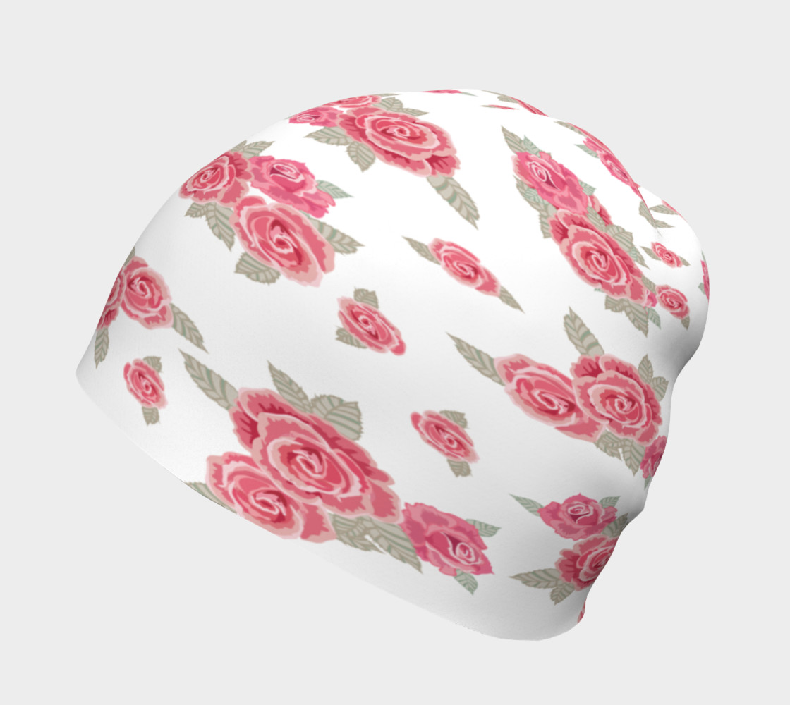 Large Pink Flowers Beanies preview #2