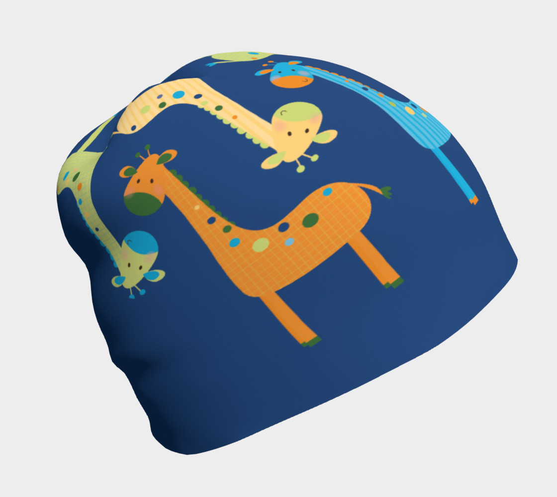 Giraffes From The Jungle Beanie  3D preview