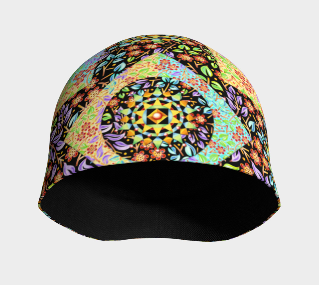 Aperçu de Filigree Floral Patchwork Beanie #3