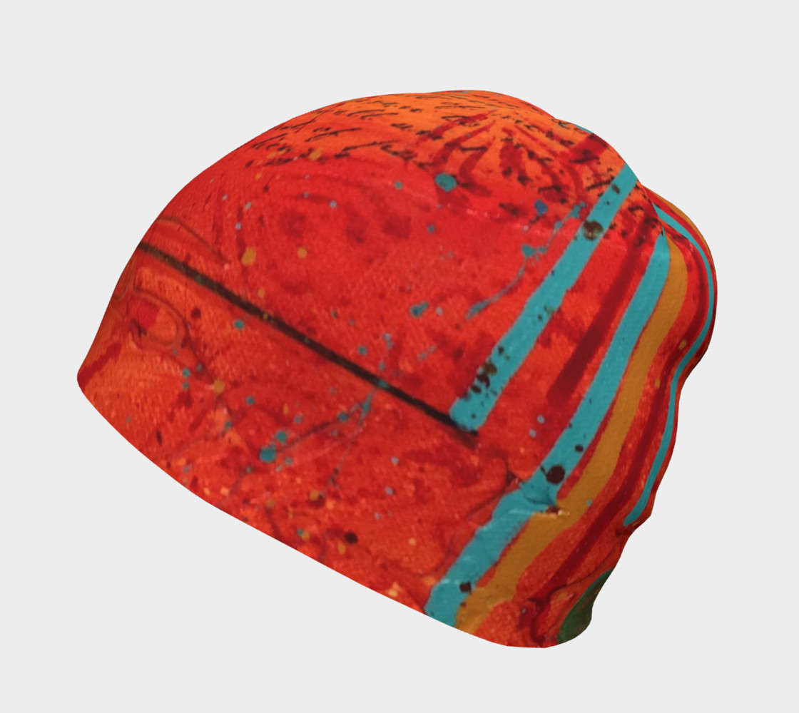 Red Abstract Beanie ll thumbnail #3