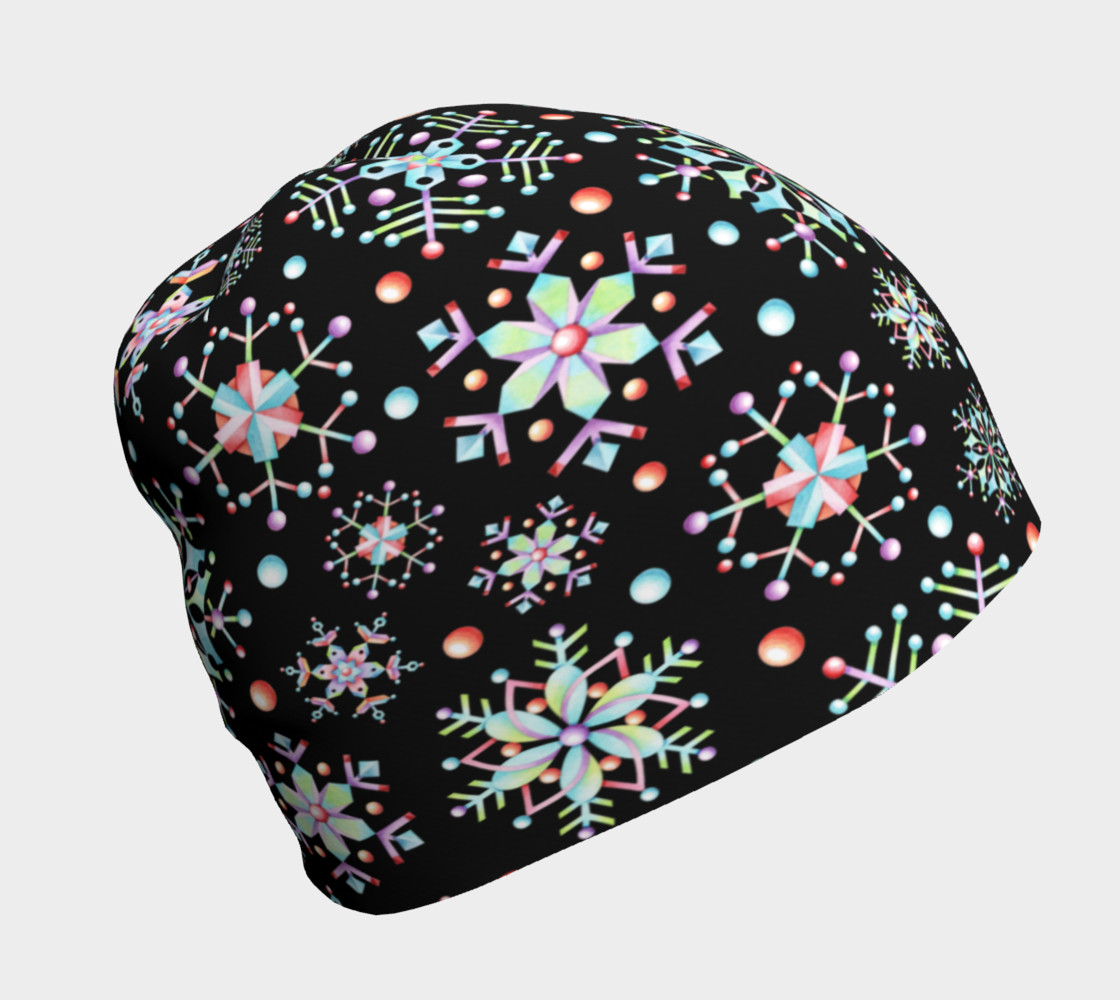 Aperçu de Prismatic Snowflakes Beanie #1