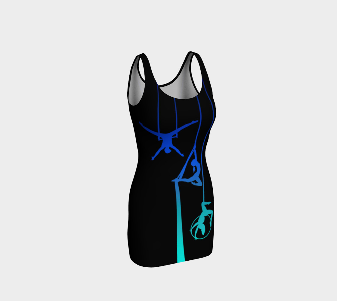 Aerial Ombre - Midnight Ocean BodyCon Yoga Tank Top Dress preview #1