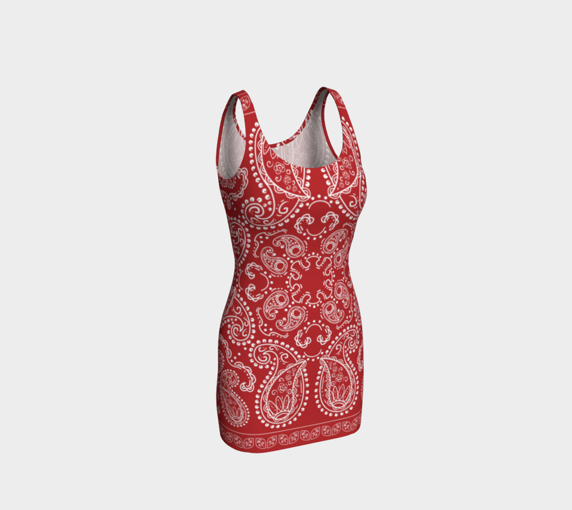 red bandana bodycon dress