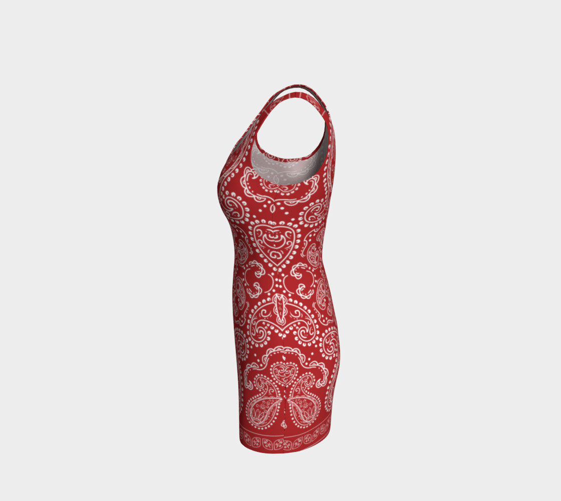 red bandana bodycon dress