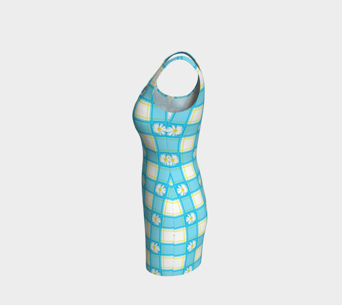 Daisies on Blue Gingham Plaid preview #2