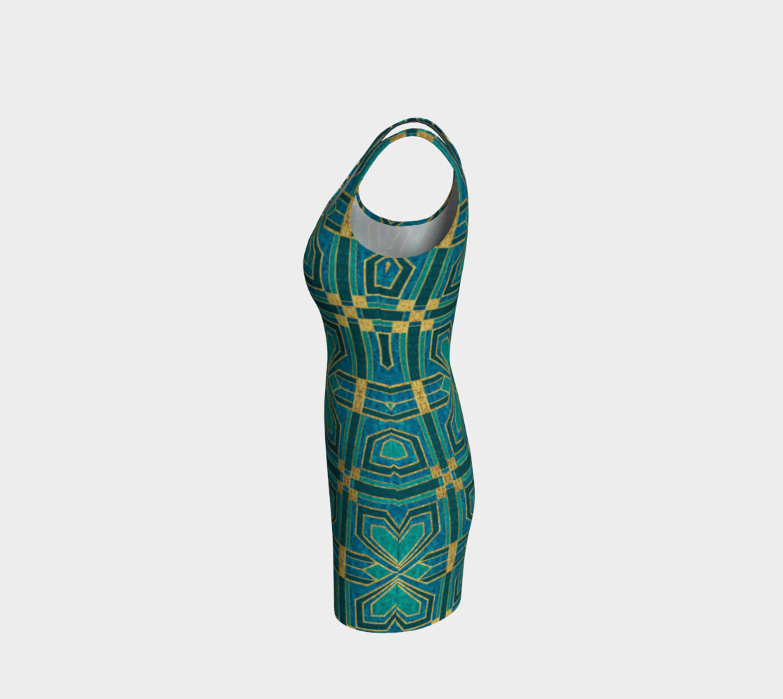 Art Deco Floral Tiles in Turquoise and Blue preview #2