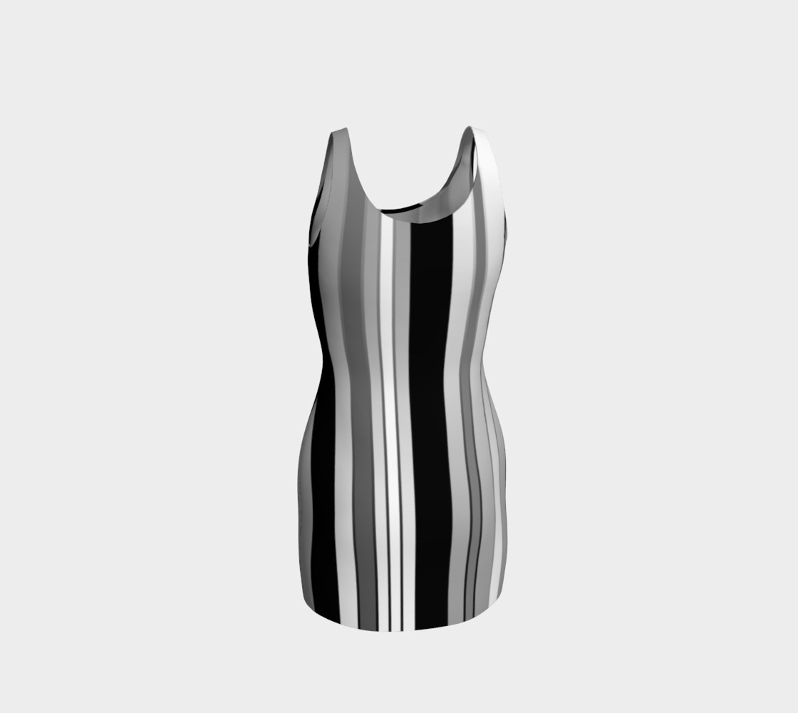 Ombre Stripes in Black, White and Gray preview #3
