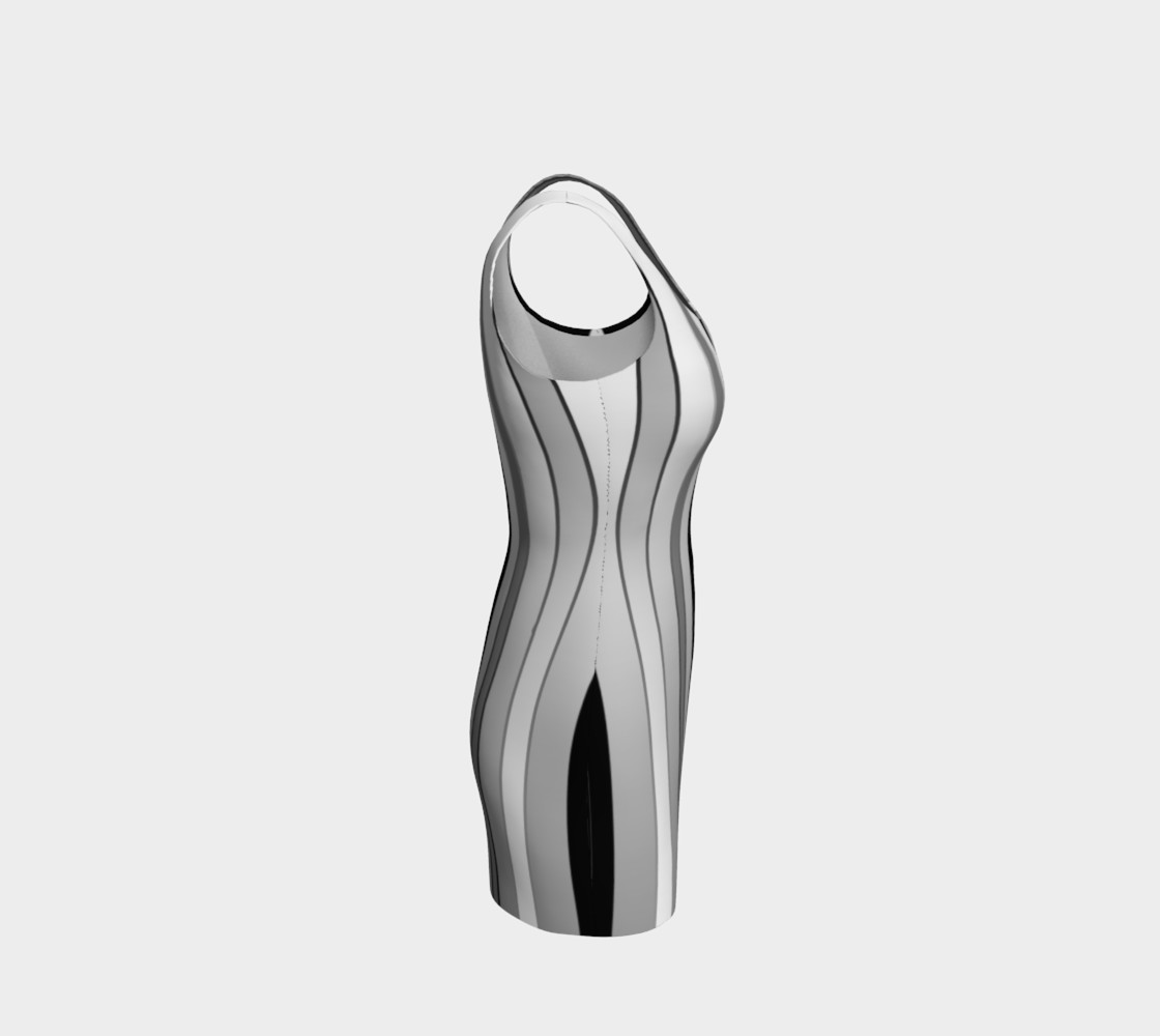 Ombre Stripes in Black, White and Gray preview #4