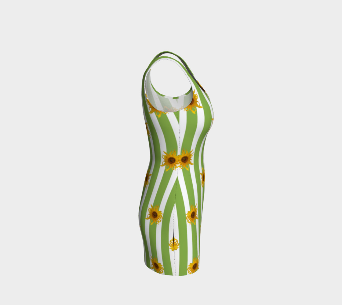 Sunflowers on Green Stripes preview #4