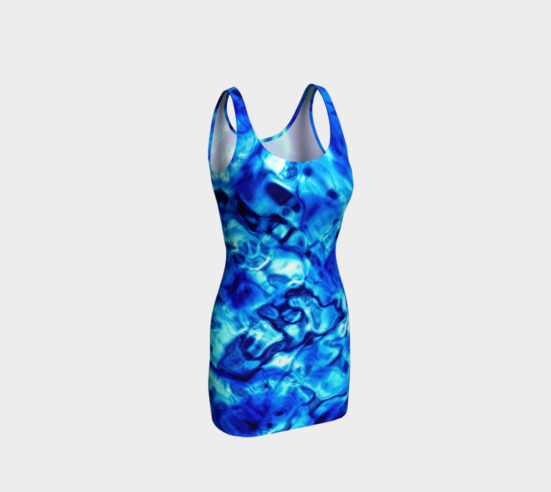 Glistening Blue Water Texture Bodycon Dress preview #1