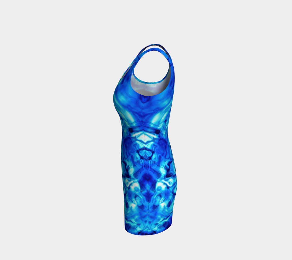 Glistening Blue Water Texture Bodycon Dress preview #2