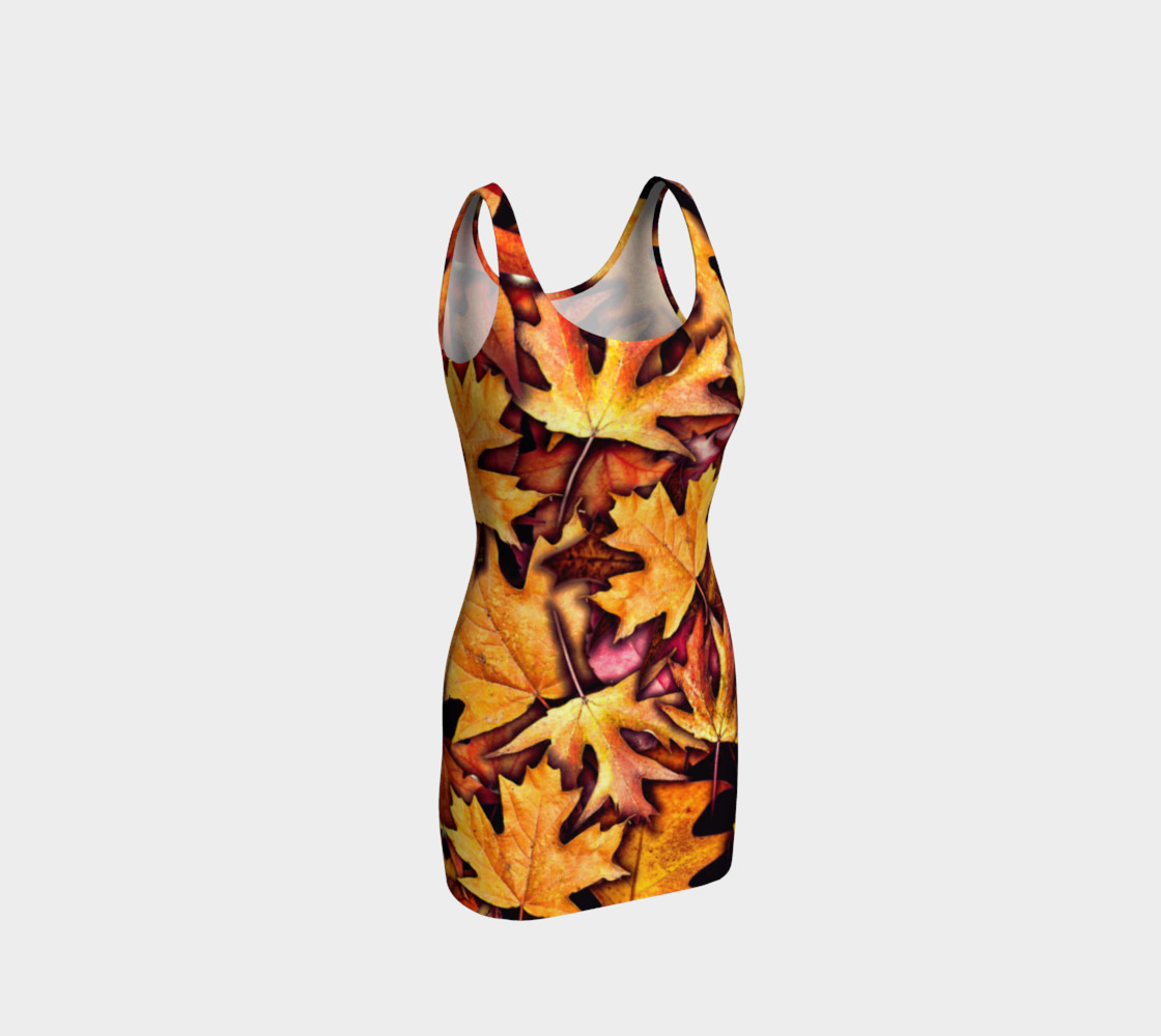 Fall Leaves Pattern Bodycon Dress preview #1