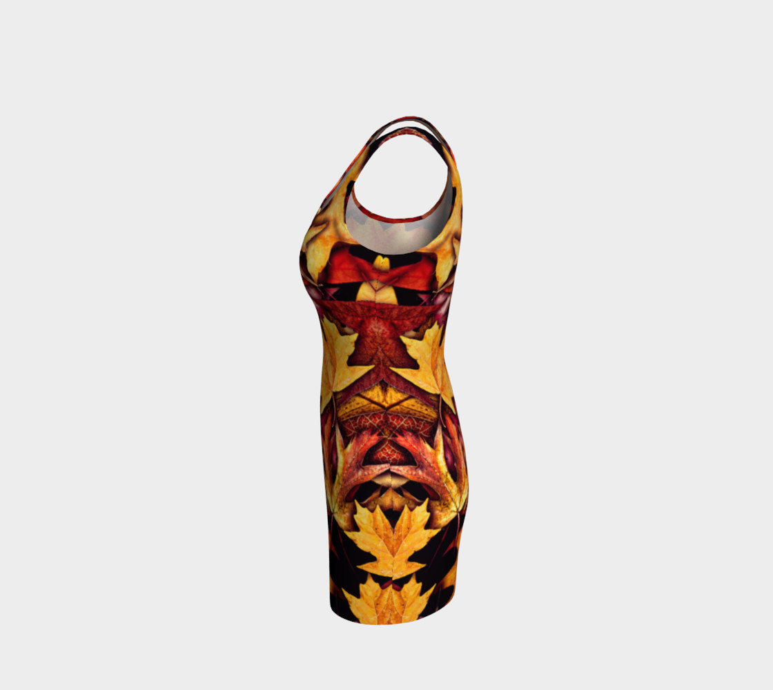 Fall Leaves Pattern Bodycon Dress preview #2