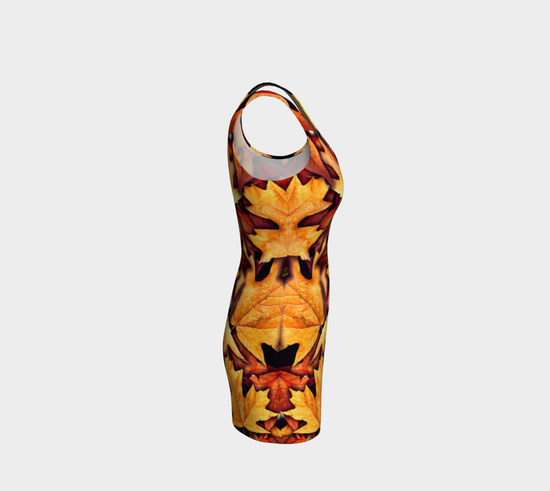 Fall Leaves Pattern Bodycon Dress preview #4