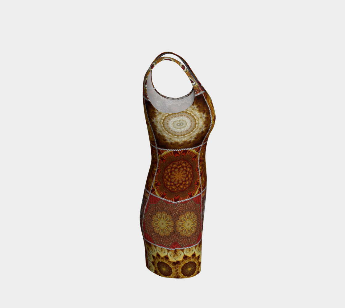 Golden Thai Crazy Quilt Bodycon Dress preview #4