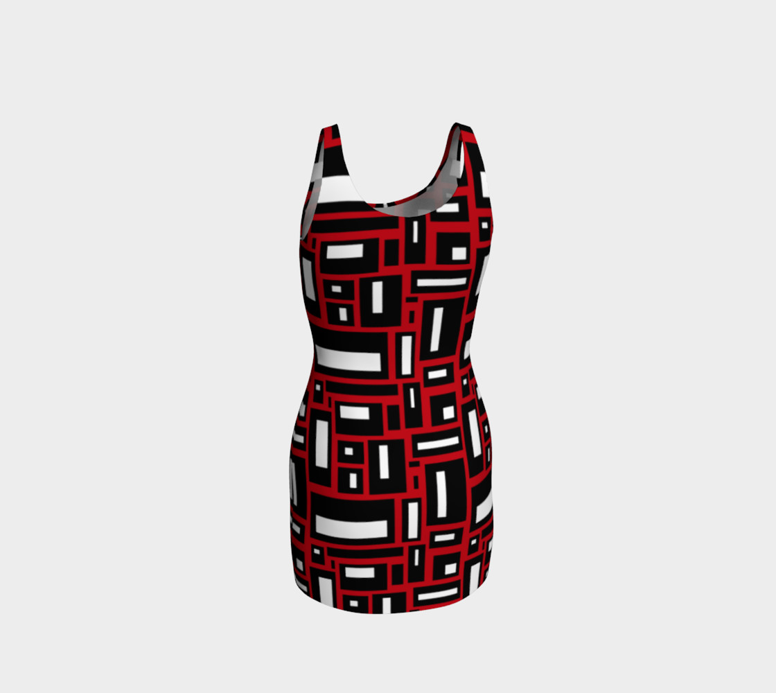 Simple Geometric in Black, White and Red 1 preview #3