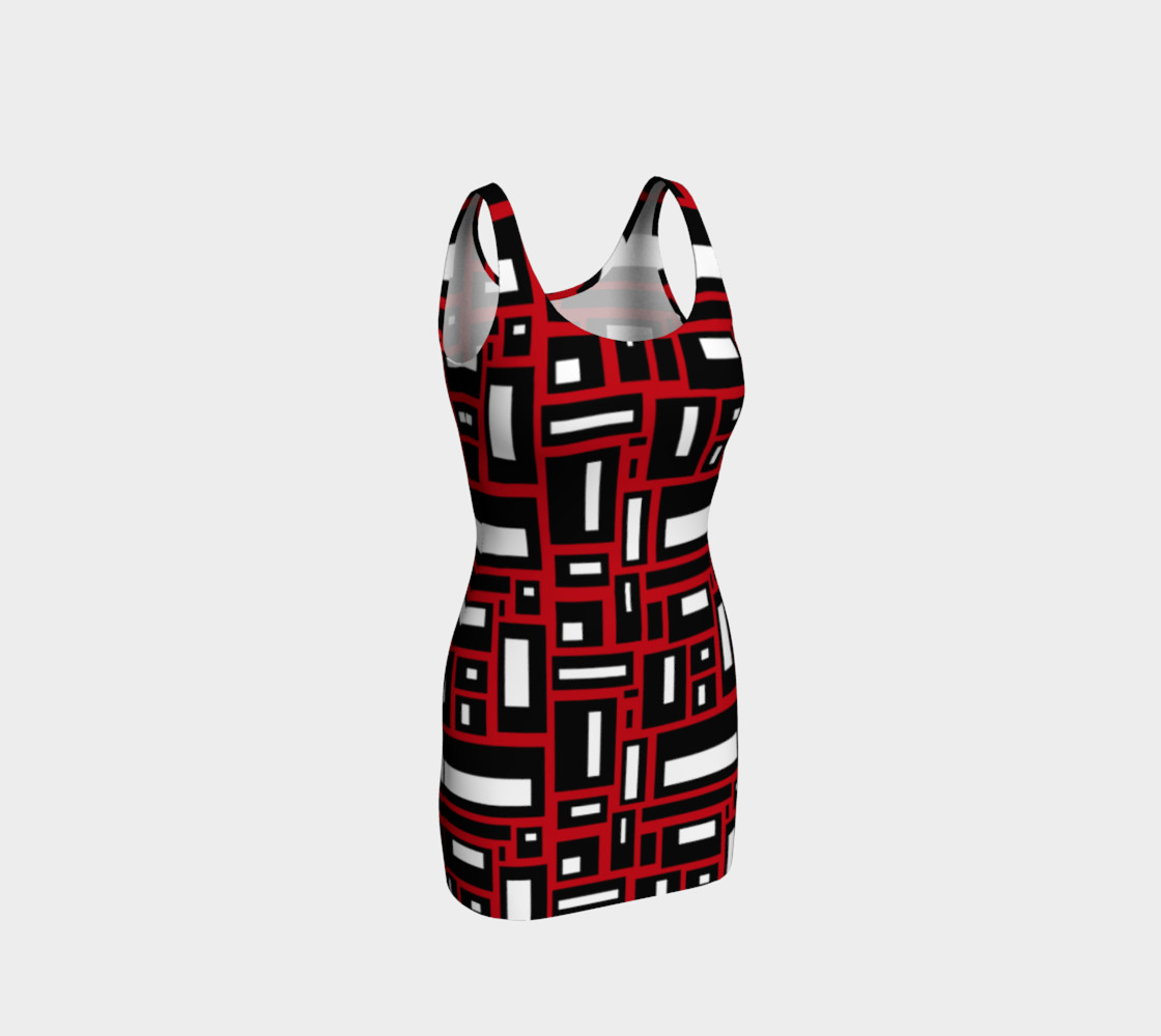 Simple Geometric in Black, White and Red 1 preview #1
