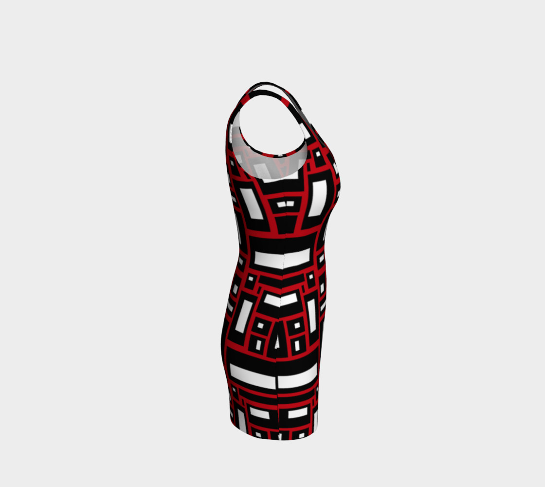 Simple Geometric in Black, White and Red 1 preview #4