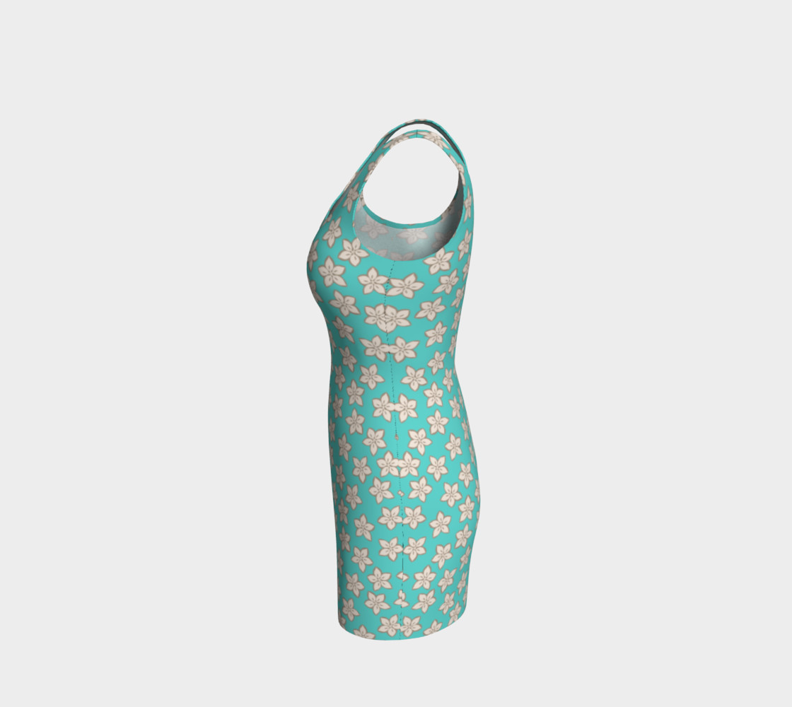 Cream and Turquoise Floral Print preview #2