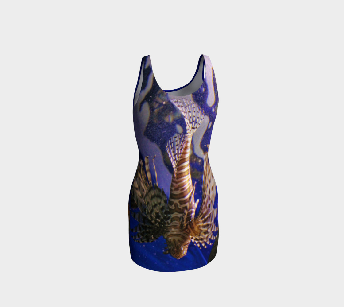 Lionfish Black Light Reactive Tube Dress preview #3