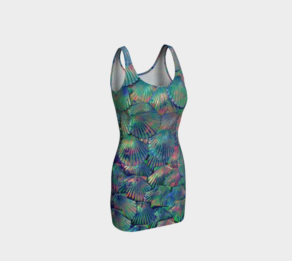 Neon Opal Large-Scale Mermaid Wiggle Dress preview #1