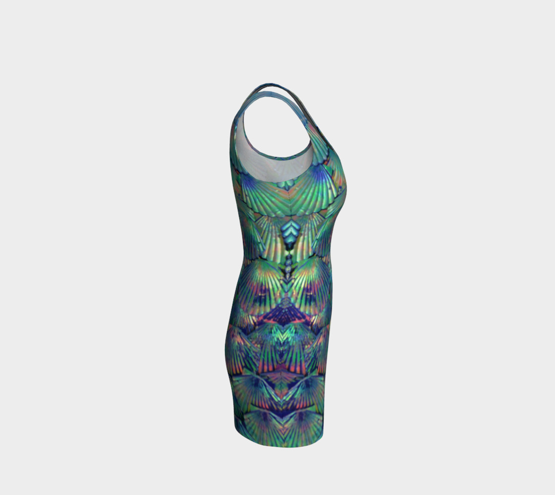 Neon Opal Large-Scale Mermaid Wiggle Dress preview #4