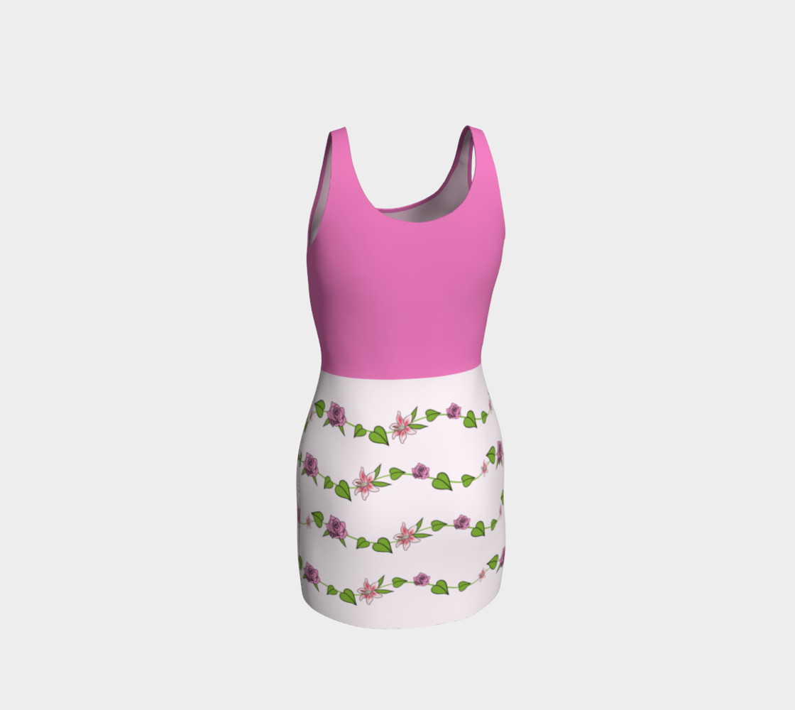 Bouquet of Flowers Bodycon Dress preview #3