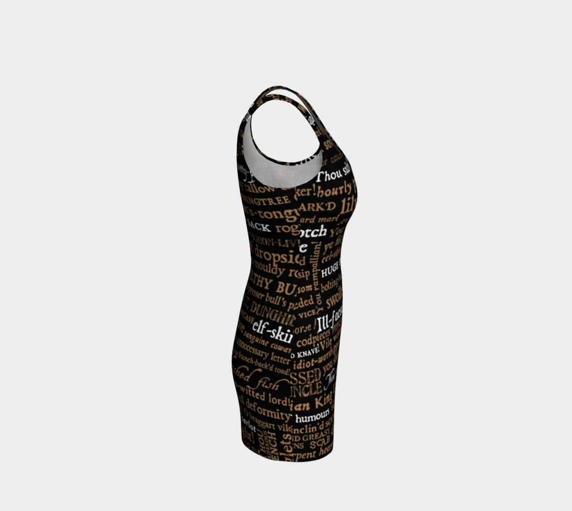 Shakespeare Insults Collection Bodycon Dress preview #4