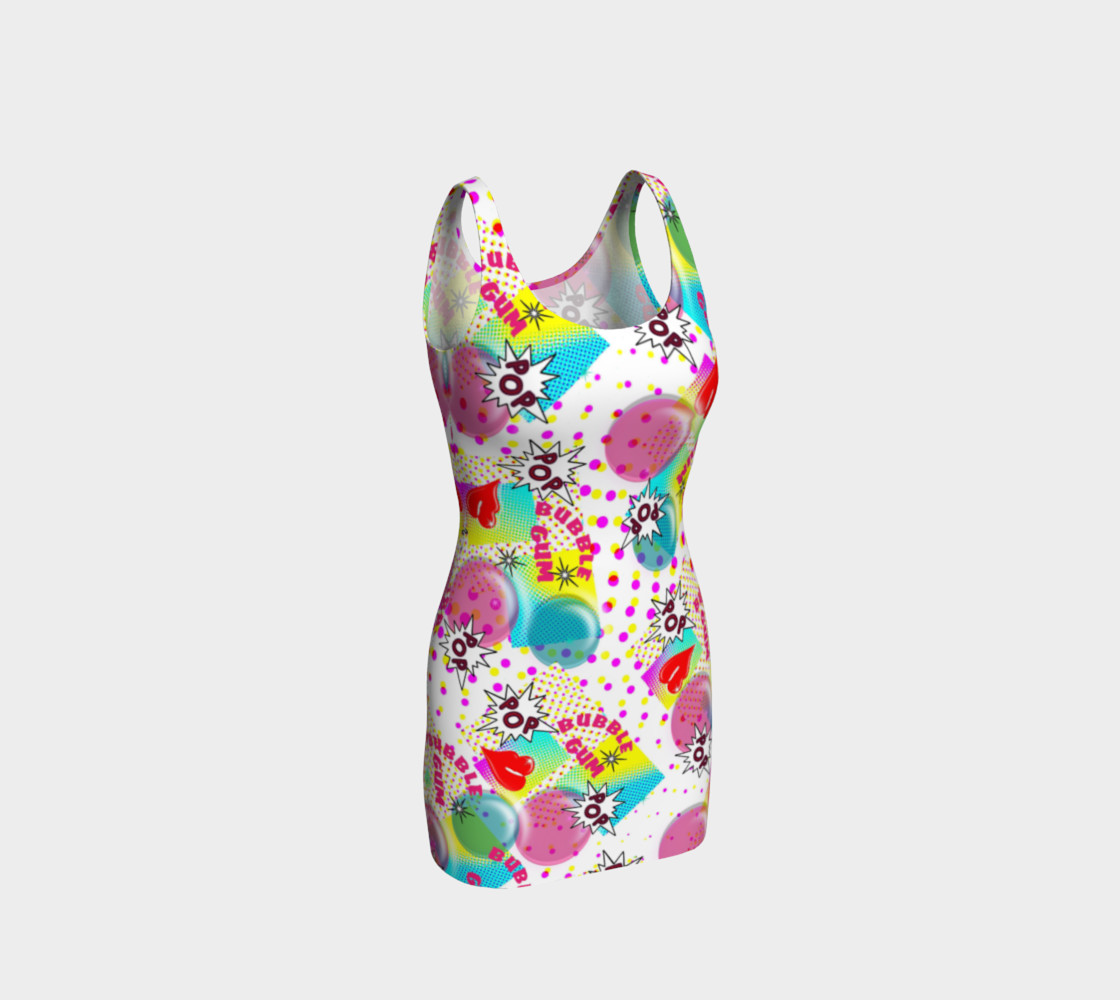 Pop Art Comic Print Fun Summer Fashion Dress preview #1