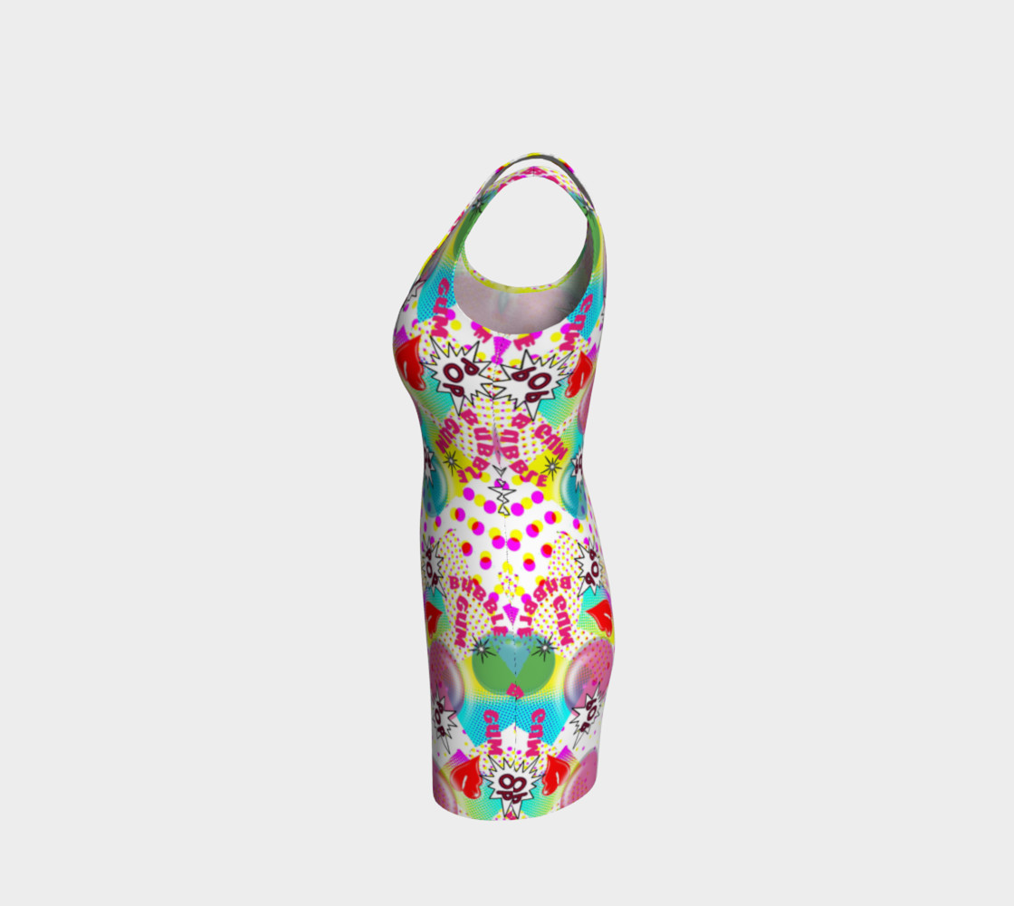 Pop Art Comic Print Fun Summer Fashion Dress preview #2