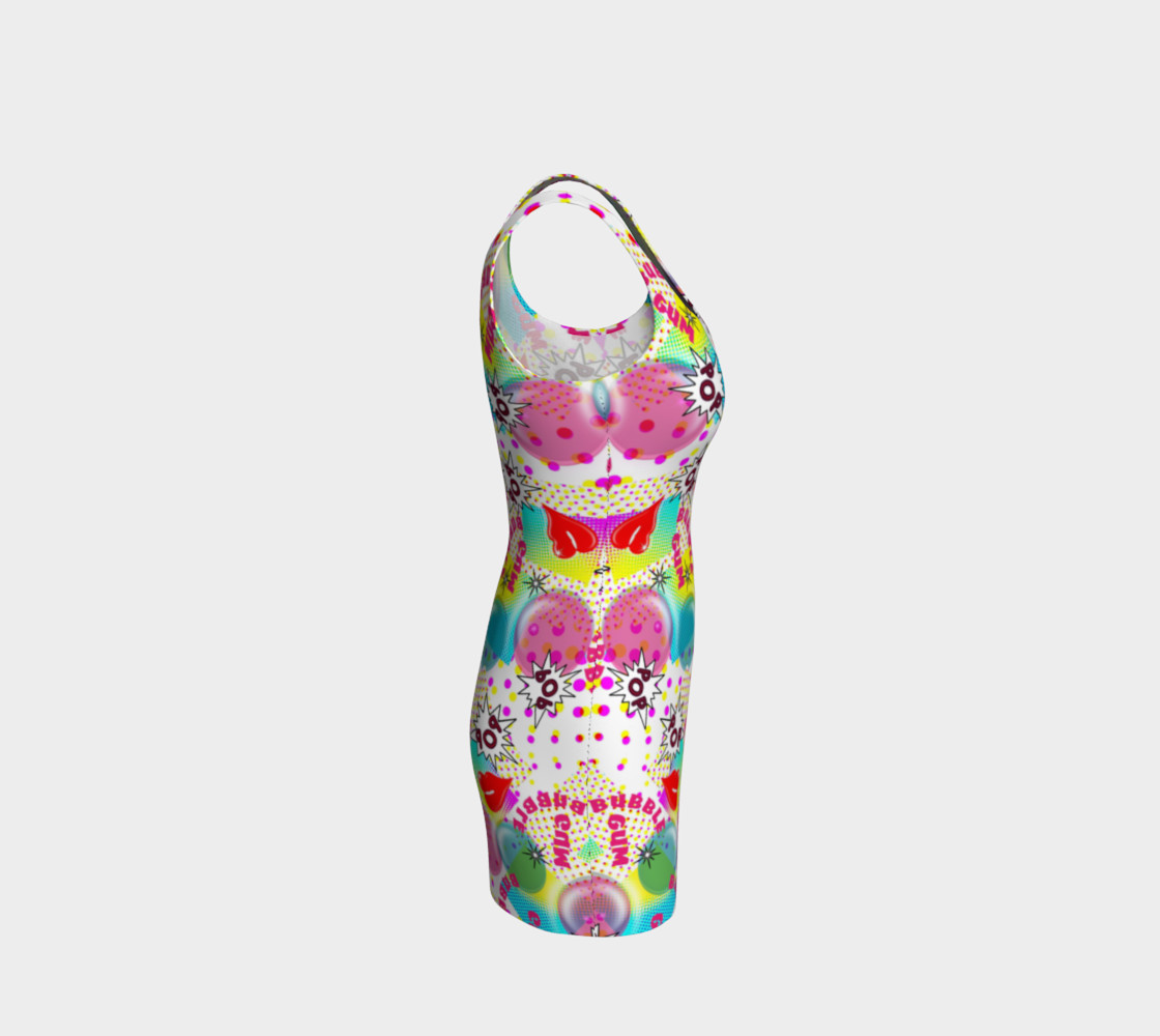 Pop Art Comic Print Fun Summer Fashion Dress preview #4