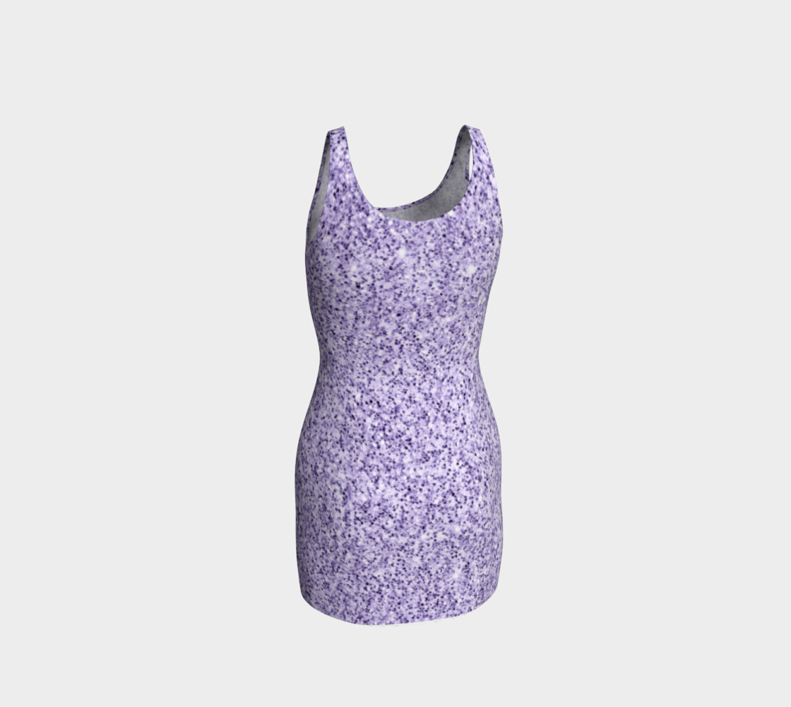 purple glitter bodycon dress