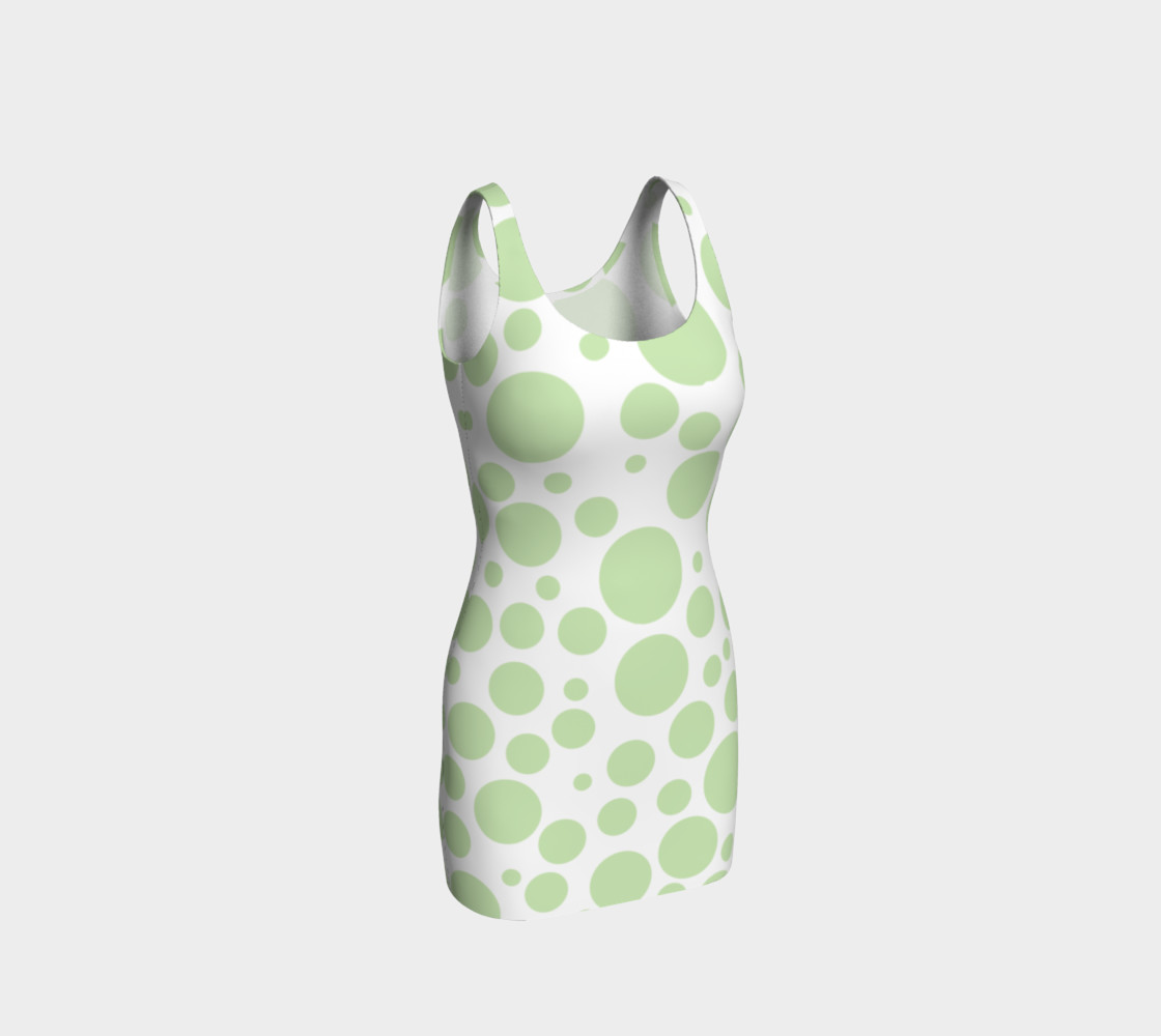 GREEN Polka Dots Bodycon Dress preview #1