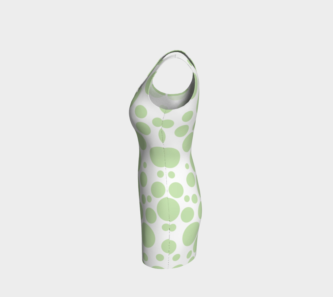 GREEN Polka Dots Bodycon Dress preview #2