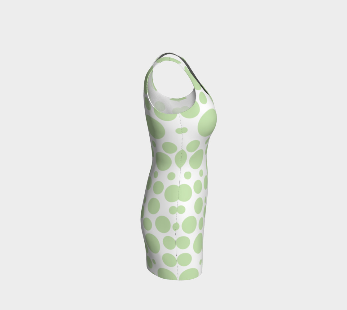 GREEN Polka Dots Bodycon Dress preview #4