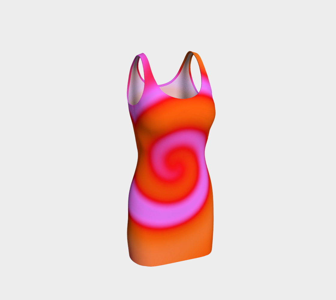 Bright Colorful Orange Pink Swirl Abstract preview #1