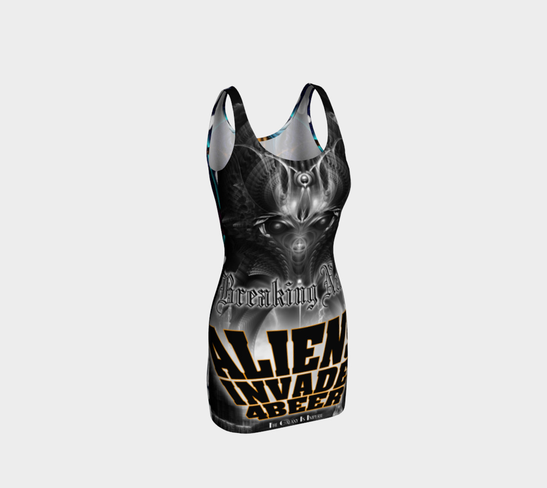 Aliens Invade 4 Beer Galaxy Attack - The Orkolon Bodycon Dress preview #1