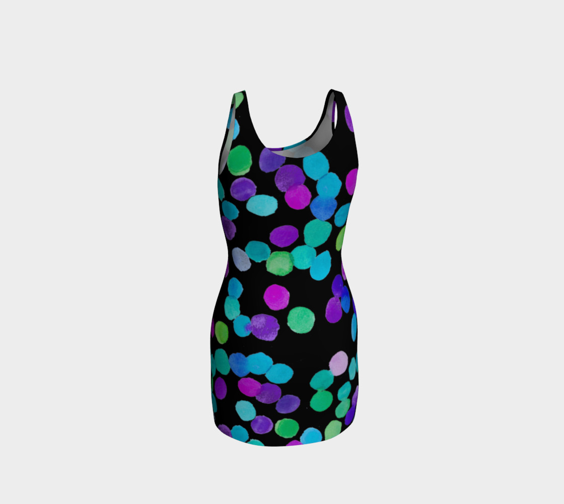 Watercolour Purple Blue Dots preview #3