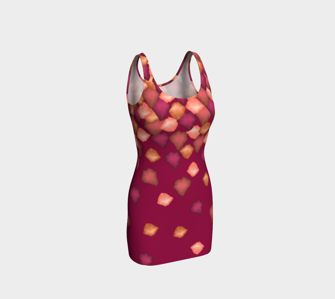 Falling Leaves Bodycon Dress 3D preview