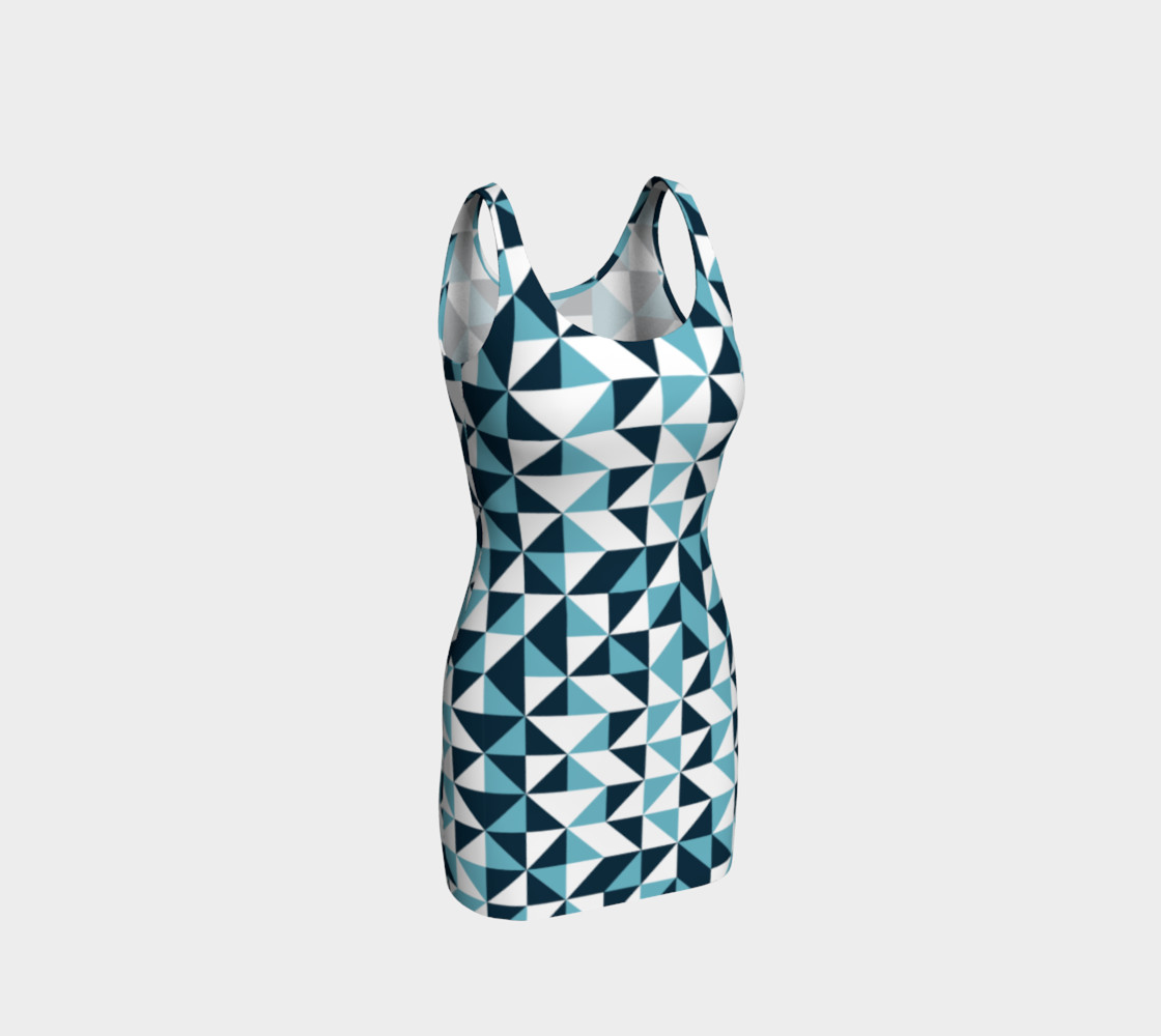 Blue Triangles Bodycon Dress preview #1