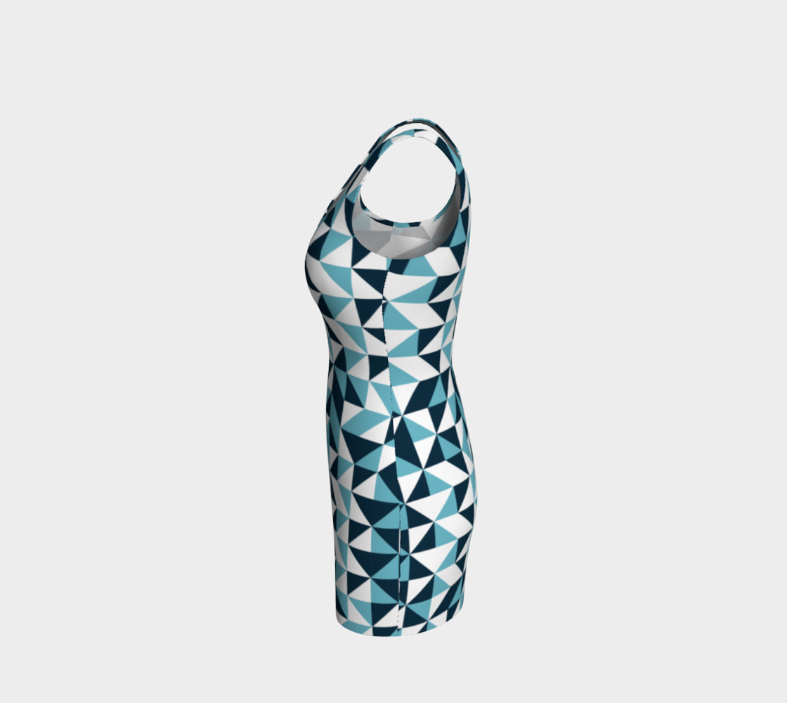 Blue Triangles Bodycon Dress preview #2