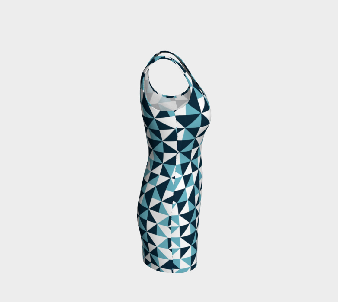 Blue Triangles Bodycon Dress preview #4