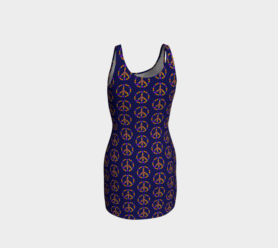 Rainbow Peace Sign Conforming Dress preview #3