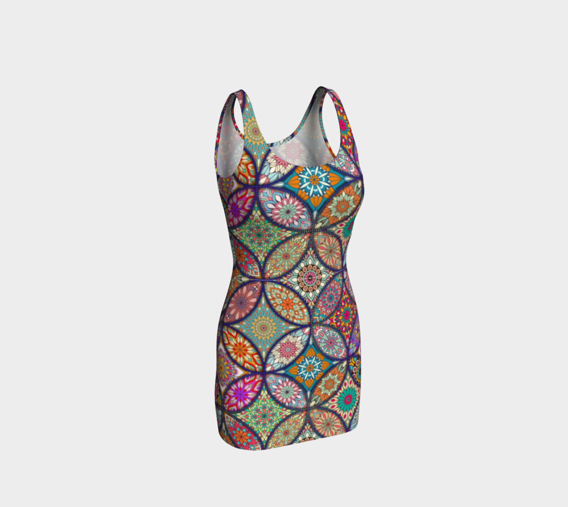Vibrant Mandalas Bodycon Dress preview #1